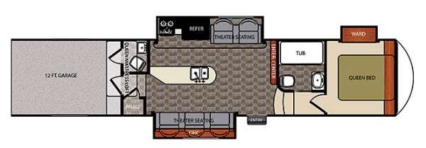 Floorplan - 2015 Forest River RV Work and Play Catalyst 40WTS