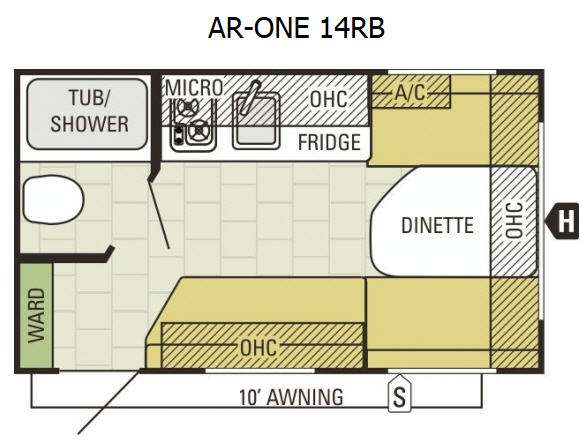 Floorplan - 2016 Starcraft AR-ONE 14RB