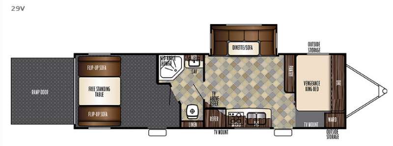 Floorplan - 2016 Forest River RV Vengeance Super Sport 29V