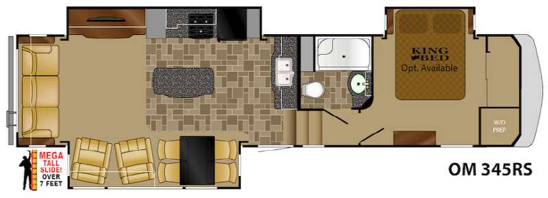 Floorplan - 2016 Heartland Oakmont 345RS