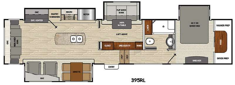 Floorplan - 2016 Coachmen RV Brookstone 395RL