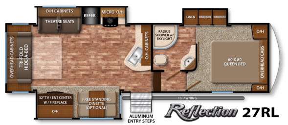 Floorplan - 2016 Grand Design Reflection 27RL