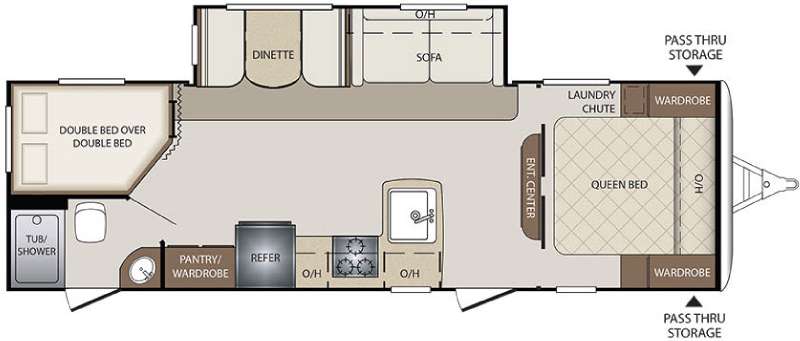 Floorplan - 2016 Keystone RV Bullet 272BHS