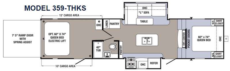 Floorplan - 2016 Palomino Puma Unleashed 359-THKS