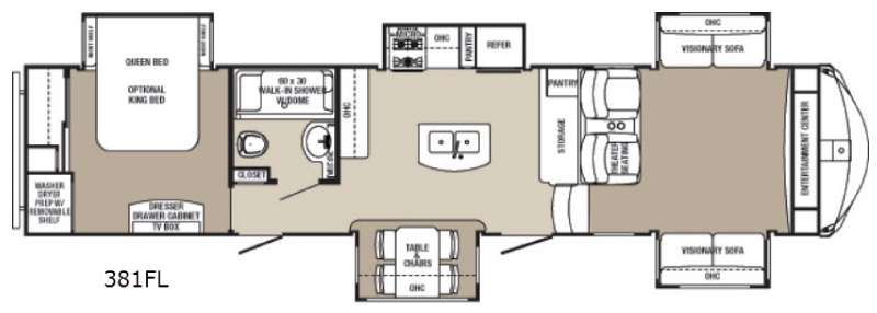 Floorplan - 2015 Palomino Columbus F381FL