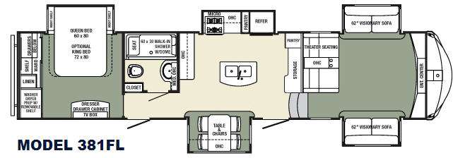 Floorplan - 2016 Palomino Columbus F381FL