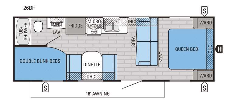 Floorplan - 2016 Jayco Jay Flight 26BH