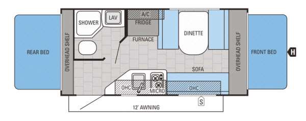 Floorplan - 2016 Jayco Jay Feather SLX 16XRB