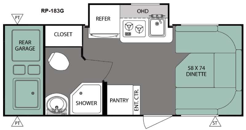 Floorplan - 2016 Forest River RV R Pod RP-183G