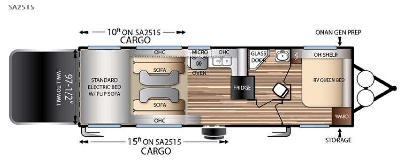 Floorplan - 2016 Forest River RV Stealth SA2515