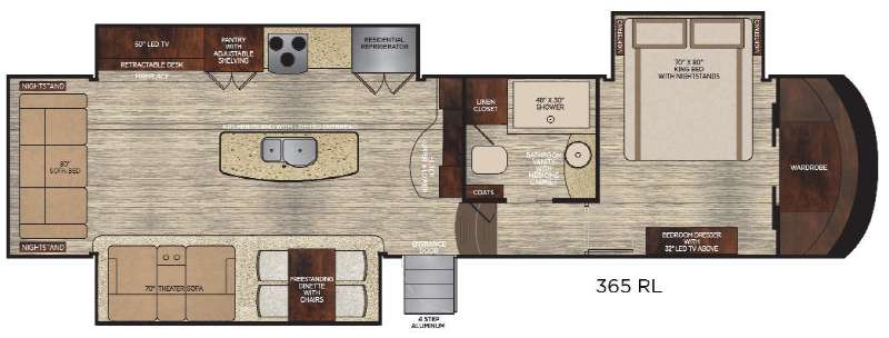 Floorplan - 2016 Vanleigh RV Vilano 365RL