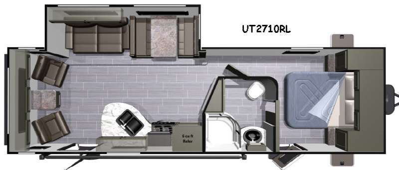 Floorplan - 2016 Highland Ridge RV Open Range Ultra Lite UT2710RL