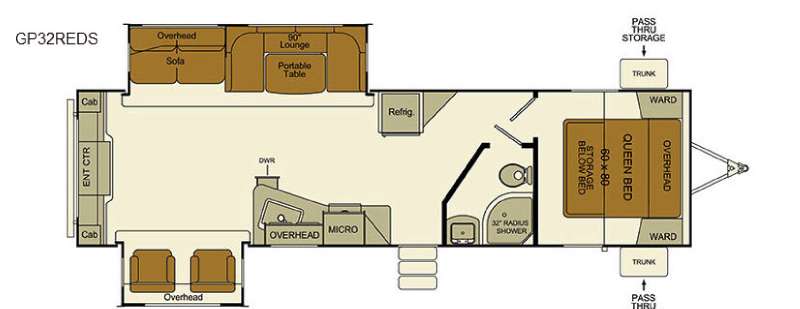 Floorplan - 2016 EverGreen RV I-Go Pro GP27RBDS