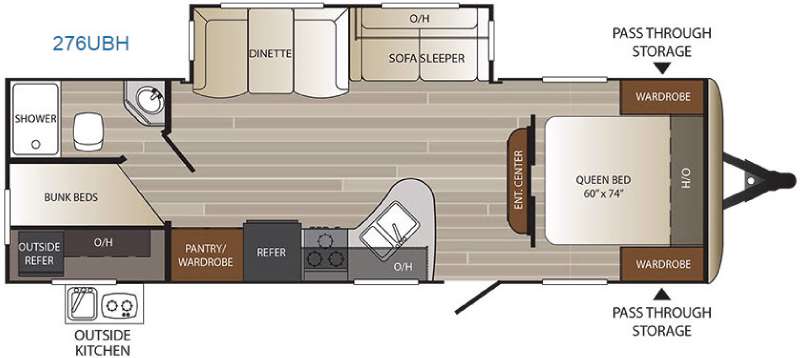 Floorplan - 2016 Keystone RV Outback Ultra Lite 276UBH