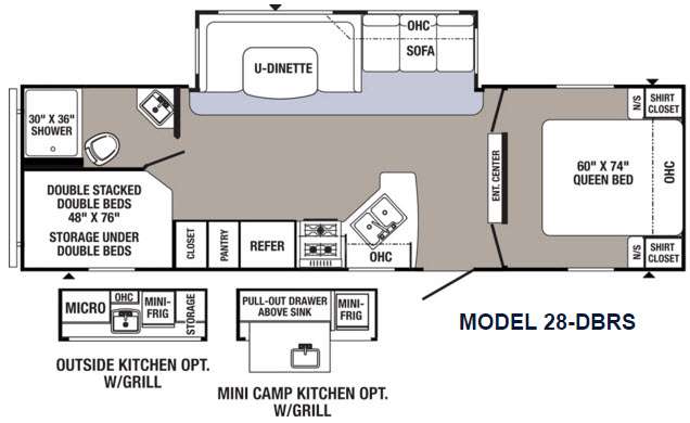 Floorplan - 2016 Palomino Puma 28-DBRS