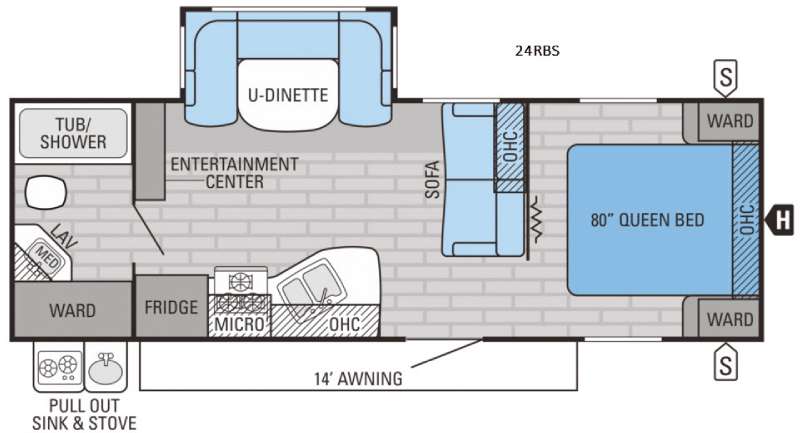 Floorplan - 2016 Jayco Jay Flight 24RBS