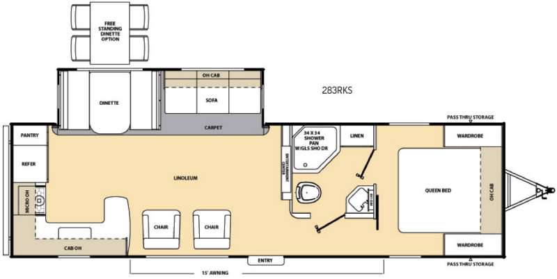 Floorplan - 2016 Coachmen RV Catalina 283RKS
