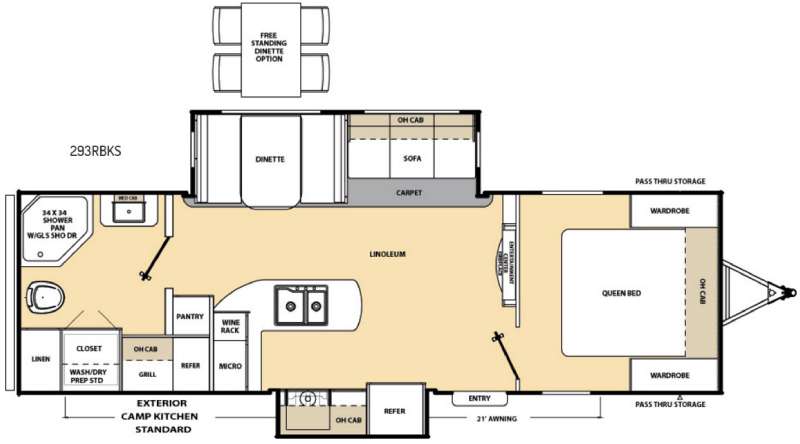 Floorplan - 2016 Coachmen RV Catalina 293RBKS