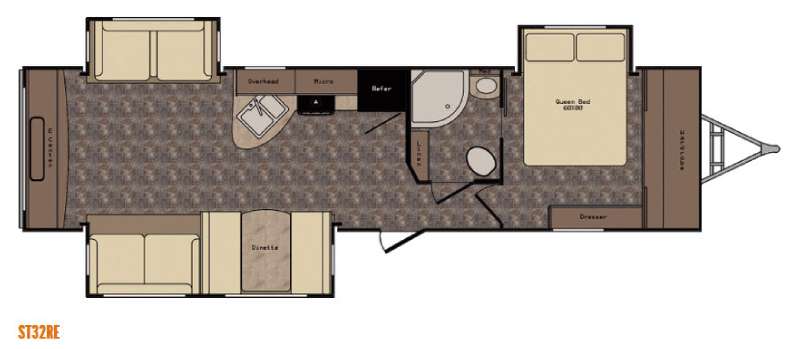 Floorplan - 2016 CrossRoads RV Sunset Trail Grand Reserve ST32RE