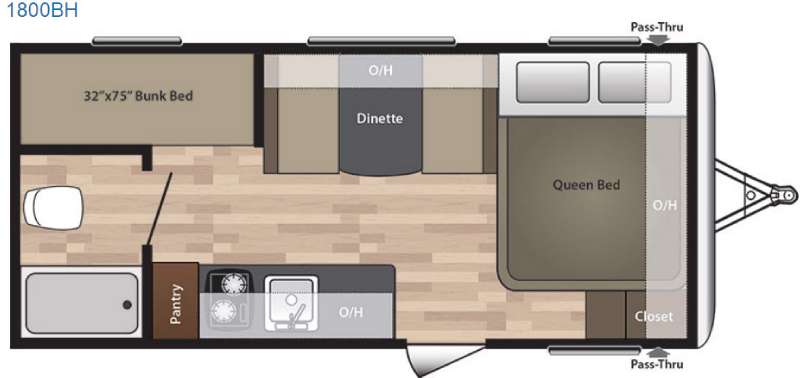 Floorplan - 2016 Keystone RV Summerland 1800BH