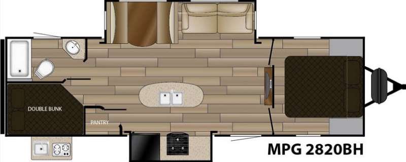 Floorplan - 2017 Cruiser MPG 2820BH