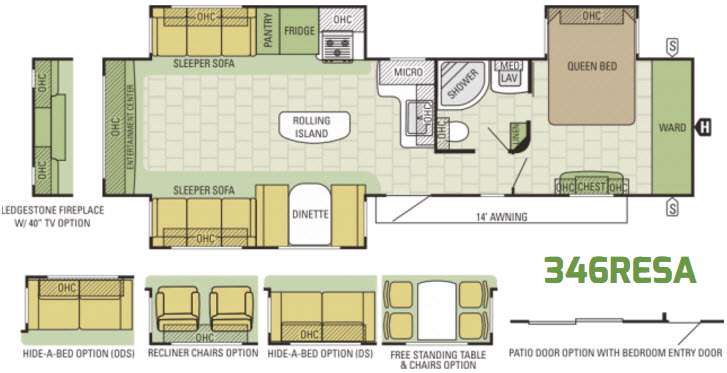 Floorplan - 2017 Starcraft Autumn Ridge 346RESA