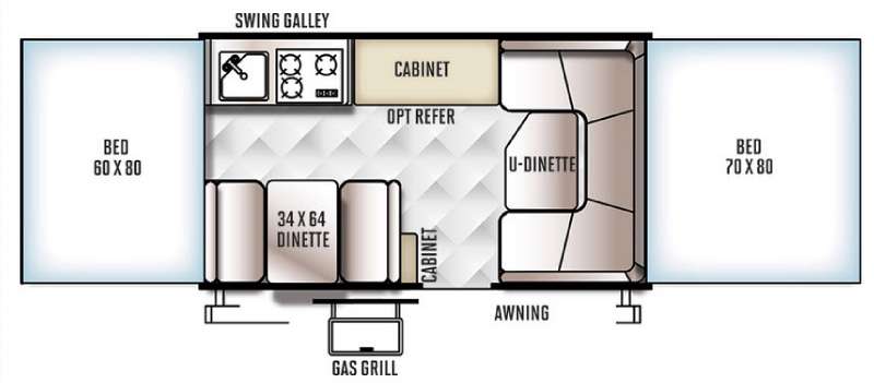 Floorplan - 2017 Forest River RV Rockwood Freedom Series 2270