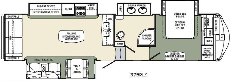 Floorplan - 2017 Palomino Columbus Compass 375RLC