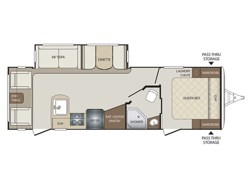 Floorplan - 2017 Keystone RV Bullet 269RLS