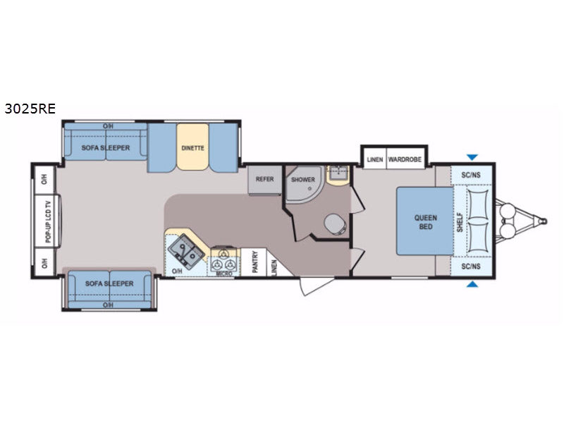 Floorplan - 2017 Dutchmen RV Coleman Light 3025RE