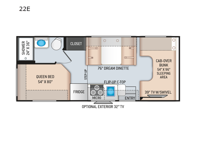 New 2024 Thor Motor Coach Four Winds 22E Motor Home Class C at Lazydays ...