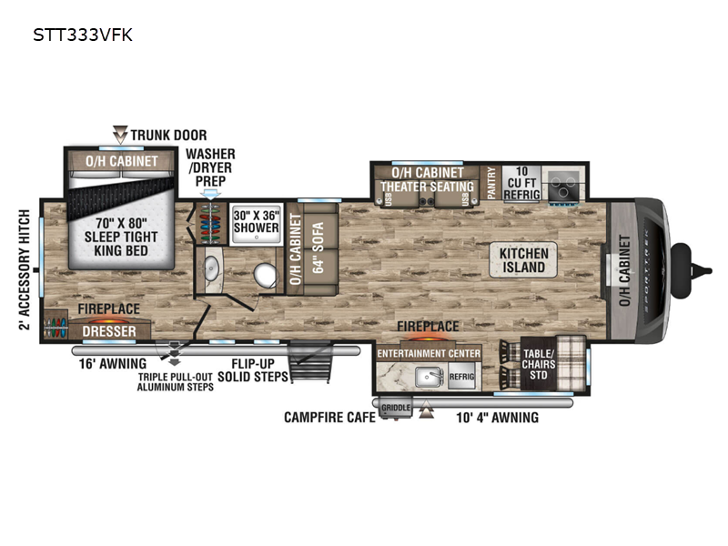 New Venture RV SportTrek Touring Edition STT333VFK Travel Trailer for