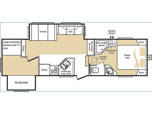 Floorplan - 2006 Keystone RV Cougar 289EFS