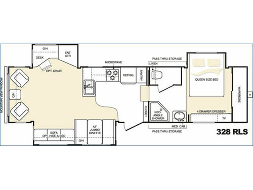 Floorplan - 2005 Keystone RV Mountaineer 328RLS
