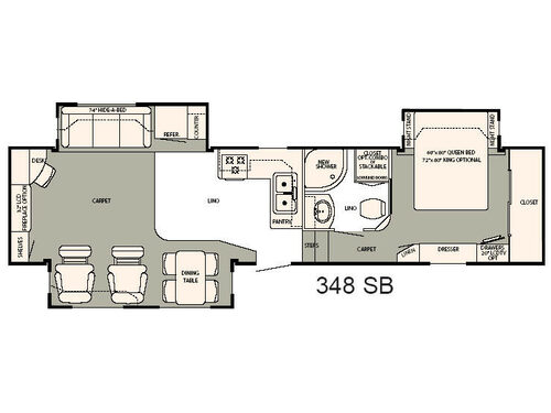 Floorplan - 2008 NuWa HitchHiker Discover America 348 SB