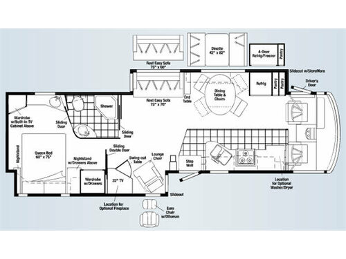 Floorplan - 2008 Winnebago Adventurer 38T