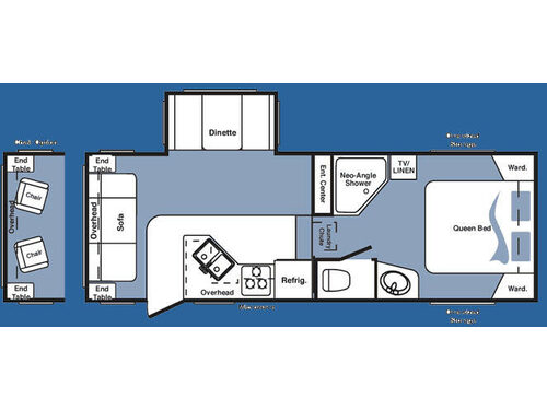 Floorplan - 2008 Keystone RV Cougar 244RLS