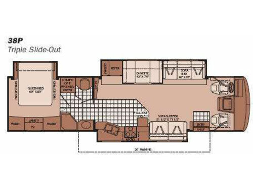 Floorplan - 2008 Fleetwood RV Bounder 38P