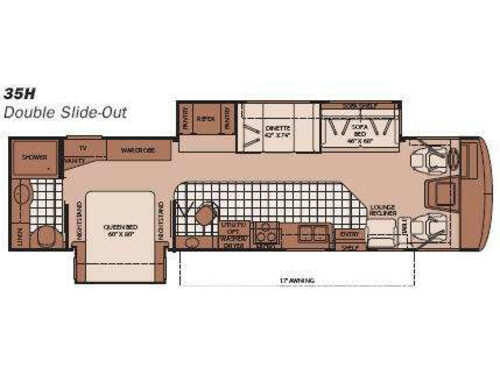 Floorplan - 2008 Fleetwood RV Bounder 35H