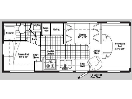 Floorplan - 2005 Winnebago Minnie 24 V