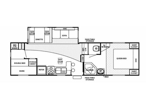 Floorplan - 2008 Forest River RV Cherokee Lite 285B