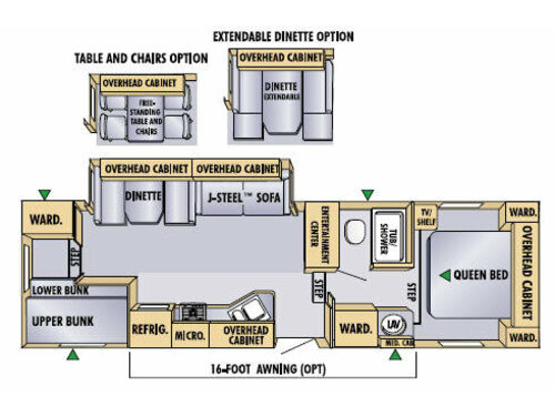 Floorplan - 2005 Jayco Eagle 305 BHS