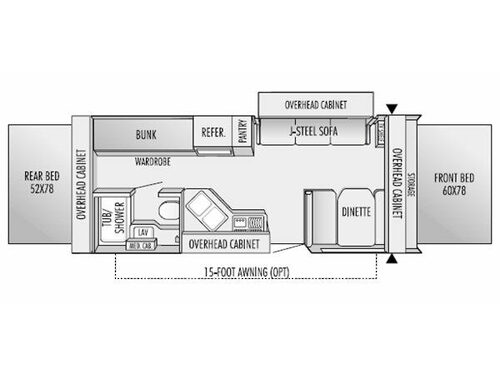Floorplan - 2003 Jayco Kiwi 23 D