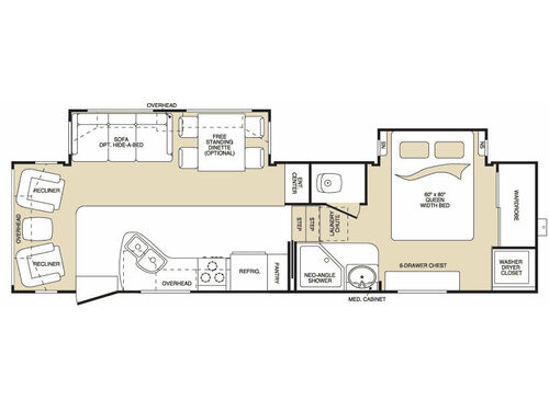Floorplan - 2008 Keystone RV Montana 2955 RL