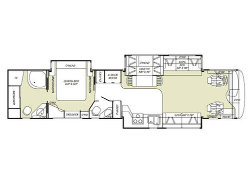 Floorplan - 2008 Fleetwood RV Providence 40E