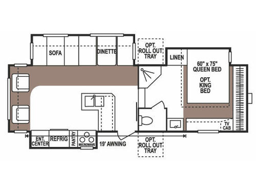 Floorplan - 2007 KZ Sportsmen 2857PX3