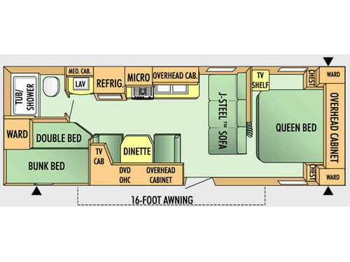 Floorplan - 2008 Jayco Jay Flight 26 BH