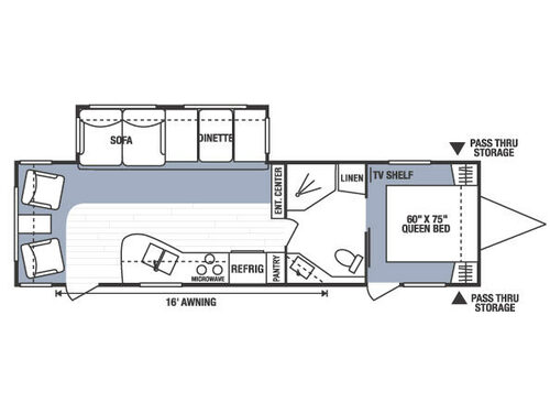 Spree 323RLS Floorplan