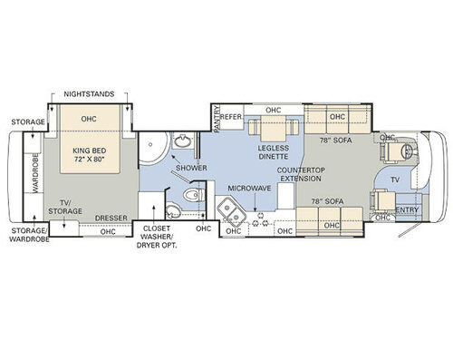 Floorplan - 2008 Monaco Camelot 42 PDQ