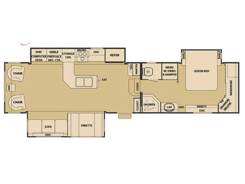Floorplan - 2008 Forest River RV Day Dreamer 37RLTS